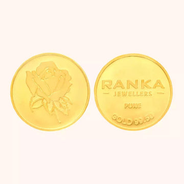 8 Gm Rose 24KT Gold Coin